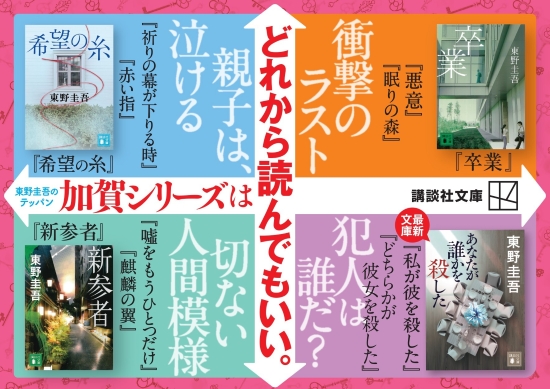 東野圭吾（どれから読んでもいい）